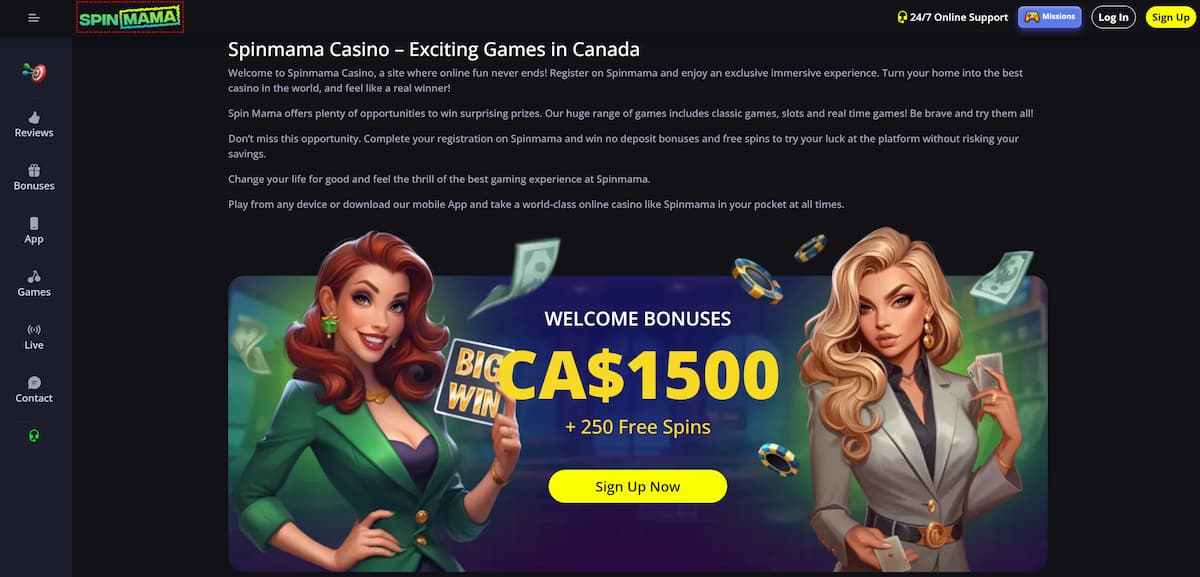 Spinmama überzeugt mit modernem Design, EU-Lizenz und fairen Bonusbedingungen. Neue Spieler erhalten 100 % bis 500 € plus 100 Freispiele. Ein sicherer und spannender Anbieter für alle Slot-Fans in Österreich.